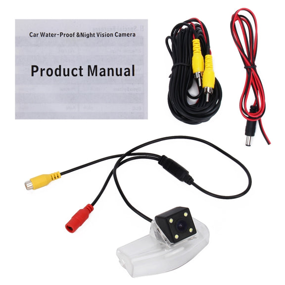 656��492 Effective Pixel HD Water-resistant 4 LED Night Vision Wide Angle Car Rear View Backup Reverse Camera for Oversea Version Mazda 2/3