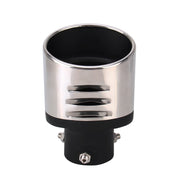 Universal Car Styling Stainless Steel Straight Bolt-on Exhaust Tail Muffler Tip Pipe with Mesh(Black)
