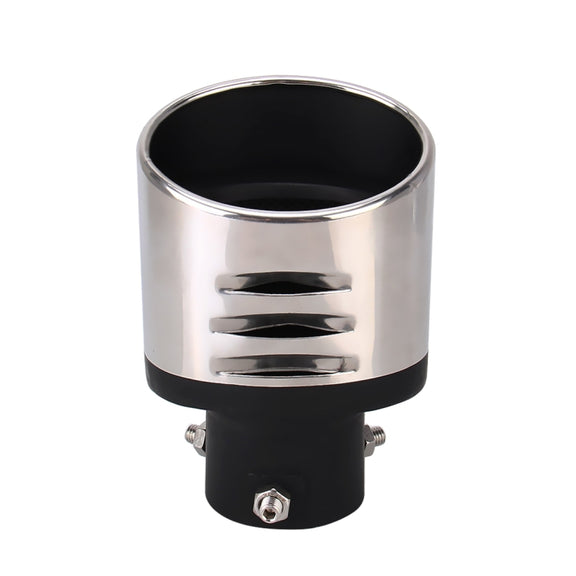 Universal Car Styling Stainless Steel Straight Bolt-on Exhaust Tail Muffler Tip Pipe with Mesh(Black)
