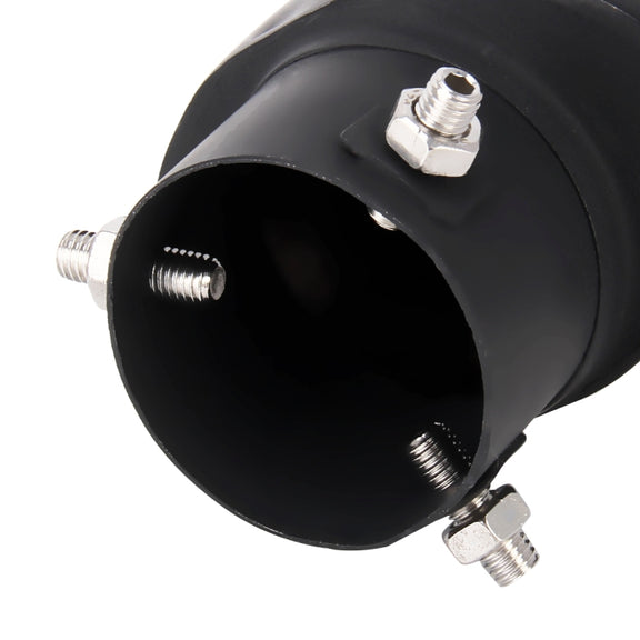 Universal Car Styling Stainless Steel Straight Double Outlets Exhaust Tail Muffler Tip Pipe(Black)