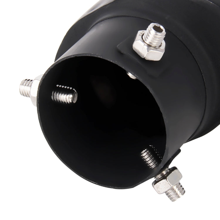 Universal Car Styling Stainless Steel Straight Double Outlets Exhaust Tail Muffler Tip Pipe(Black)