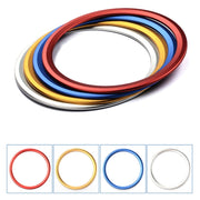 Car Auto Steering Wheel Aluminum Alloy Ring Cover Trim Sticker Decoration for Jaguar(Blue)