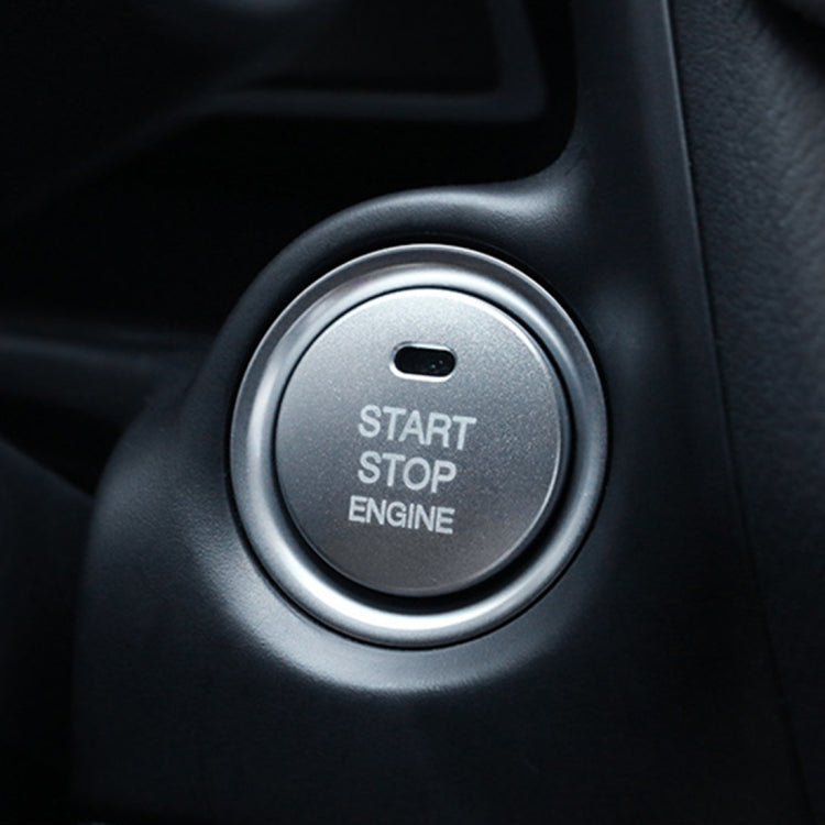 3D Aluminum Alloy Engine Start Stop Push Button Cover Trim Decorative Sticker for Mazda CX4 / CX5 / Axela / ATENZA(Silver)