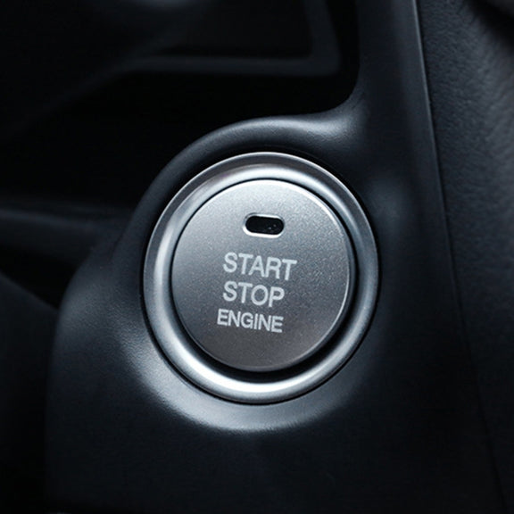 3D Aluminum Alloy Engine Start Stop Push Button Cover Trim Decorative Sticker for Mazda CX4 / CX5 / Axela / ATENZA(Silver)
