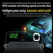T900 Car GPS HUD Virtual HD Reflection Board Head-up Display, Speed & Driving Distance / Time Display, Over Speed & Voltage & Low Voltage Alarm, Fatigue Driving(Green)