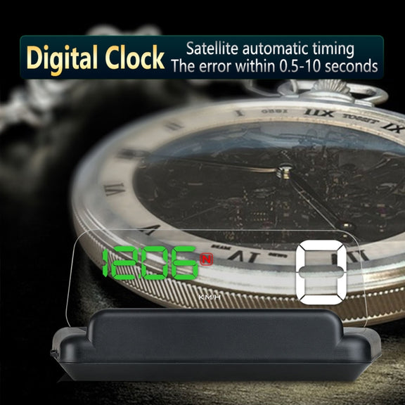 T900 Car GPS HUD Virtual HD Reflection Board Head-up Display, Speed & Driving Distance / Time Display, Over Speed & Voltage & Low Voltage Alarm, Fatigue Driving(Green)