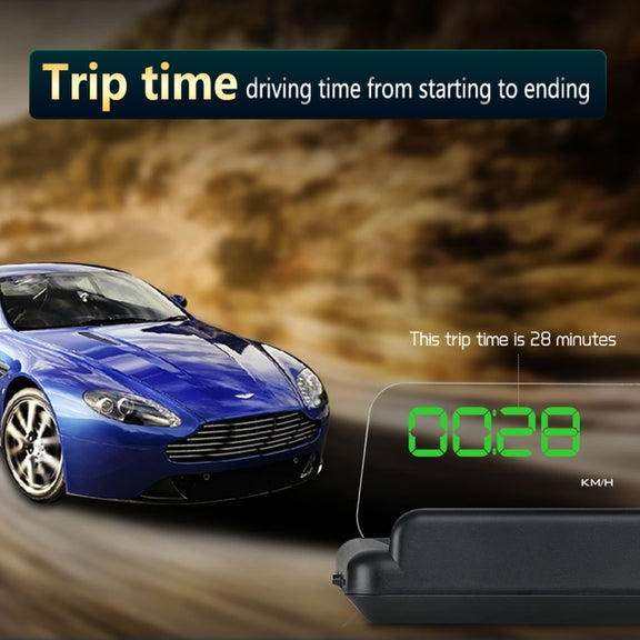 T900 Car GPS HUD Virtual HD Reflection Board Head-up Display, Speed & Driving Distance / Time Display, Over Speed & Voltage & Low Voltage Alarm, Fatigue Driving(Green)
