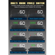 T900 Car GPS HUD Virtual HD Reflection Board Head-up Display, Speed & Driving Distance / Time Display, Over Speed & Voltage & Low Voltage Alarm, Fatigue Driving(Green)
