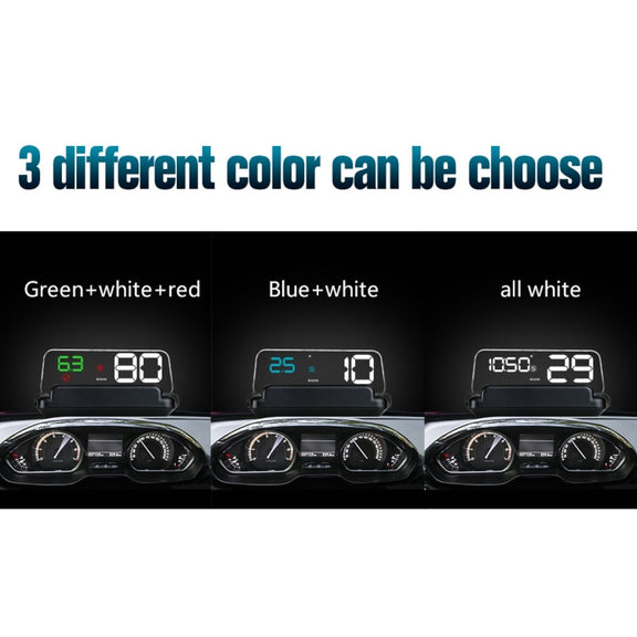 T900 Car GPS HUD Virtual HD Reflection Board Head-up Display, Speed & Driving Distance / Time Display, Over Speed & Voltage & Low Voltage Alarm, Fatigue Driving(Green)