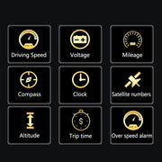 T900 Car GPS HUD Virtual HD Reflection Board Head-up Display, Speed & Driving Distance / Time Display, Over Speed & Voltage & Low Voltage Alarm, Fatigue Driving(Green)