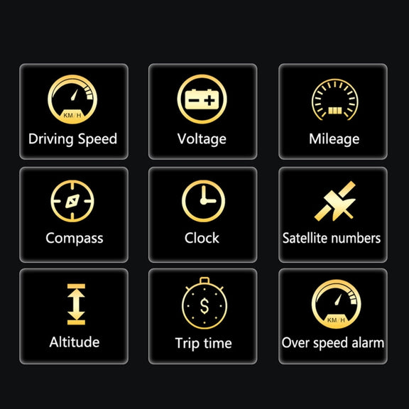 T900 Car GPS HUD Virtual HD Reflection Board Head-up Display, Speed & Driving Distance / Time Display, Over Speed & Voltage & Low Voltage Alarm, Fatigue Driving(Green)