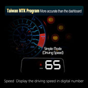 T900 Car GPS HUD Virtual HD Reflection Board Head-up Display, Speed & Driving Distance / Time Display, Over Speed & Voltage & Low Voltage Alarm, Fatigue Driving(Green)