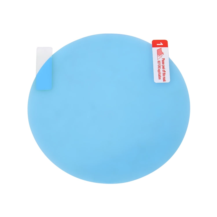 Car Round PET Rearview Mirror Protective Window Clear Anti-fog Water-resistant Rain Shield Film, Diameter: 10cm