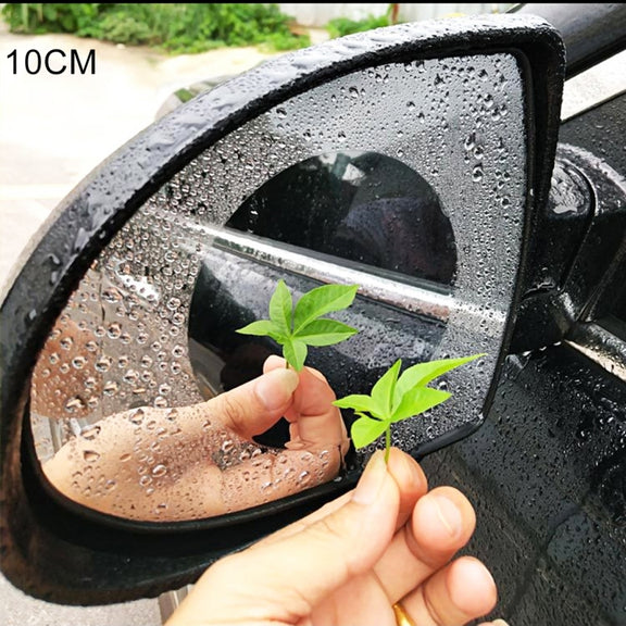 Car Round PET Rearview Mirror Protective Window Clear Anti-fog Water-resistant Rain Shield Film, Diameter: 10cm
