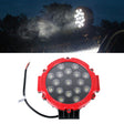 2 PCS 51W 3500LM 6500K White Light 17 LED Waterproof Car Boat Marine Work Lights Spotlight LED Bulbs, 30 Degrees Adjustable, DC 10-30V(Red) - Work Lights by PMC TechLife | Online Shopping South Africa | PMC TechLife | Buy Now Pay Later Mobicred