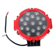 2 PCS 51W 3500LM 6500K White Light 17 LED Water-resistant Car Boat Marine Work Lights Spotlight LED Bulbs, 30 Degrees Adjustable, DC 10-30V(Red)