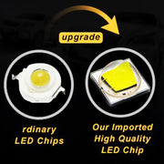 2 PCS 51W 3500LM 6500K White Light 17 LED Water-resistant Car Boat Marine Work Lights Spotlight LED Bulbs, 30 Degrees Adjustable, DC 10-30V(Red)