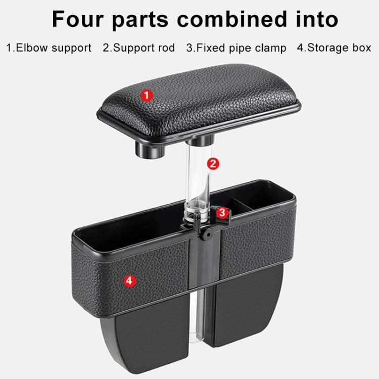 Universal Car Multi-functional Console Side Pocket Seat Gap Side Storage Box with Elbow Support Pad (Beige)