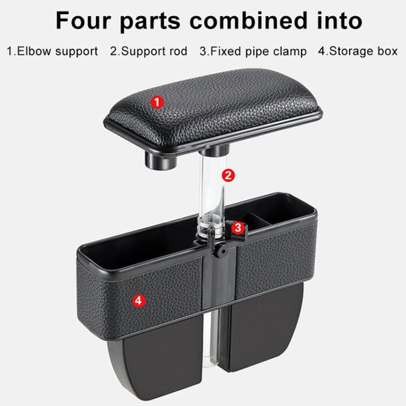 Universal Car Multi-functional Console Side Pocket Seat Gap Side Storage Box with Elbow Support Pad (Brown)