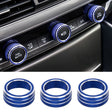 3 PCS Car Aluminum Alloy Air Conditioner Knob Case for Honda Tenth Generation Accord(Blue) - Decoration Rings by PMC Jewellery | Online Shopping South Africa | PMC Jewellery | Buy Now Pay Later Mobicred