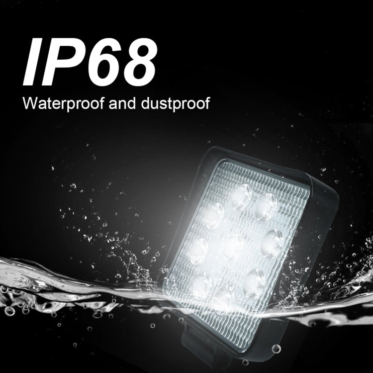 6.7W White Light Square-Shaped Water-resistant Car Boat Marine Work Lights Spotlight LED Bulbs, DC 9-30V