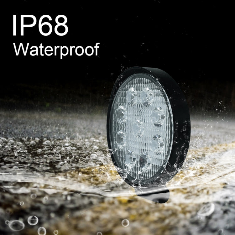 6.7W White Light Round-Shaped Water-resistant Car Boat Marine Work Lights Spotlight LED Bulbs, DC 9-30V
