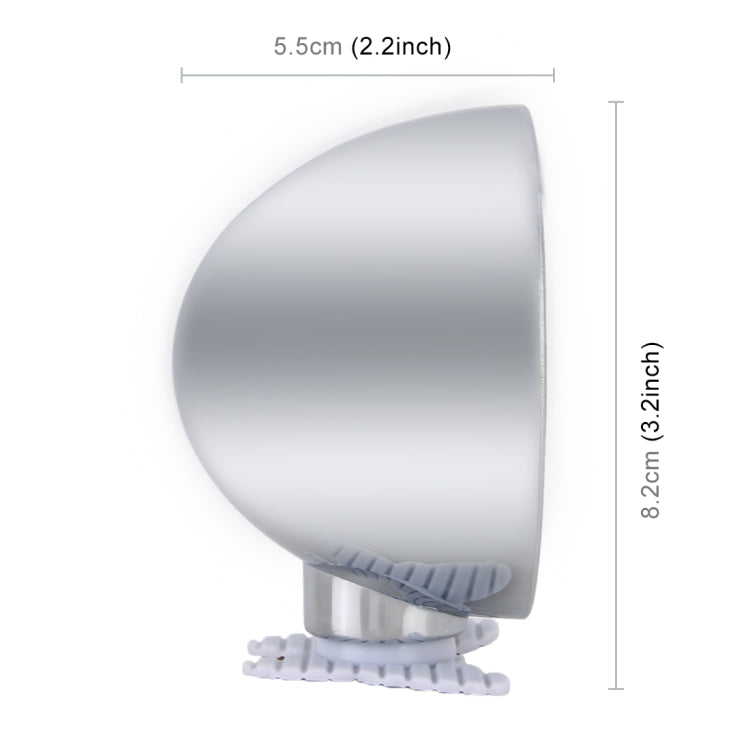 3R-044 Auxiliary Rear View Mirror Car Adjustable Blind Spot Mirror Wide Angle Auxiliary Rear View Side Mirror(Silver)