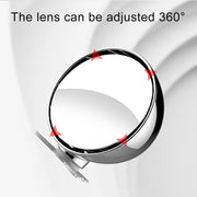 3R-044 Auxiliary Rear View Mirror Car Adjustable Blind Spot Mirror Wide Angle Auxiliary Rear View Side Mirror (White)