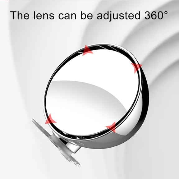 3R-044 Auxiliary Rear View Mirror Car Adjustable Blind Spot Mirror Wide Angle Auxiliary Rear View Side Mirror (White)