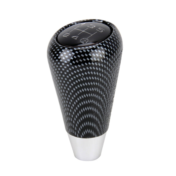 Universal Vehicle Modified Resin Shifter Manual 6-Speed Gear Shift Knob, Size: 8.2*5.5cm (Black White)