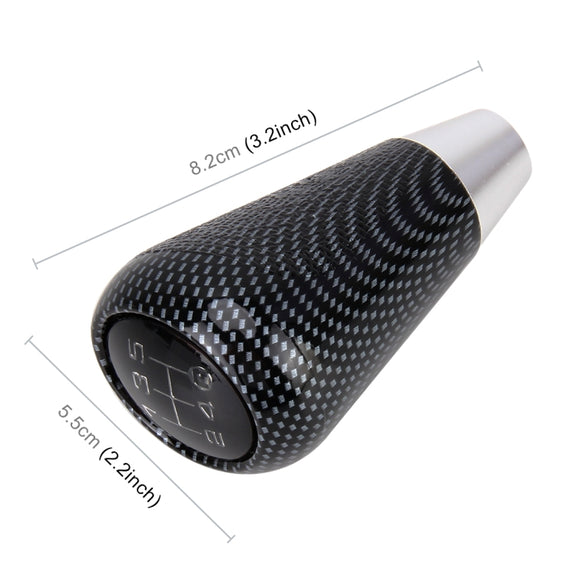 Universal Vehicle Modified Resin Shifter Manual 6-Speed Gear Shift Knob, Size: 8.2*5.5cm (Black White)