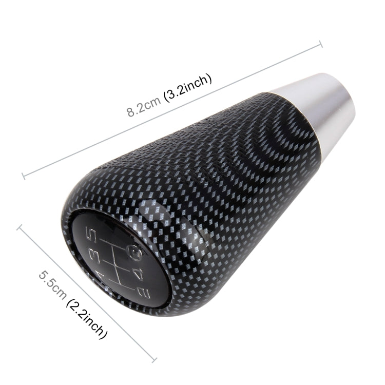 Universal Vehicle Modified Resin Shifter Manual 6-Speed Gear Shift Knob, Size: 8.2*5.5cm (Black White)