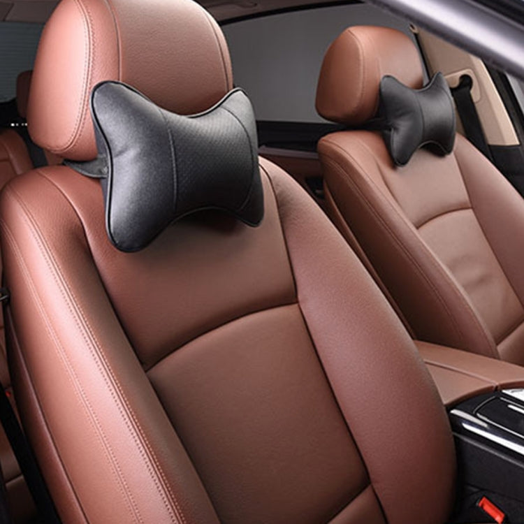 2 PCS MLC-06 Car Neck Pillow Soft Version Lovely Breathe Car Auto Head Neck Rest Cushion Headrest Pillow Pad (Black)