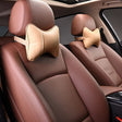 2 PCS MLC-06 Car Neck Pillow Soft Version Lovely Breathe Car Auto Head Neck Rest Cushion Headrest Pillow Pad (Khaki) - Seat Accessories by PMC TechLife | Online Shopping South Africa | PMC TechLife | Buy Now Pay Later Mobicred