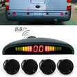 PZ316 Digital LED Crescent Shape Display Rear View Mirror Car Recorder for Truck with 4 Rear Radar - Radar Detectors by PMC TechLife | Online Shopping South Africa | PMC TechLife | Buy Now Pay Later Mobicred