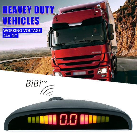 PZ316 Digital LED Crescent Shape Display Rear View Mirror Car Recorder for Truck with 4 Rear Radar