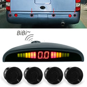 PZ316 Digital LED Crescent Shape Display Rear View Mirror Car Recorder for Truck with 4 Rear Radar