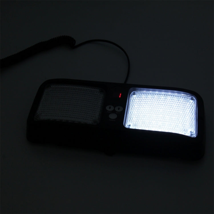 High qulaity DC 12V,9W LED Water-resistant Car Sunshade Yellow Light + White Light Warning Lights Strobe Emergency Lights Flashing Light with 12 Kinds Flash Patterns