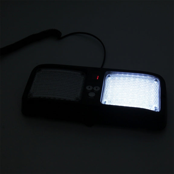High qulaity DC 12V,9W LED Water-resistant Car Sunshade Yellow Light + White Light Warning Lights Strobe Emergency Lights Flashing Light with 12 Kinds Flash Patterns