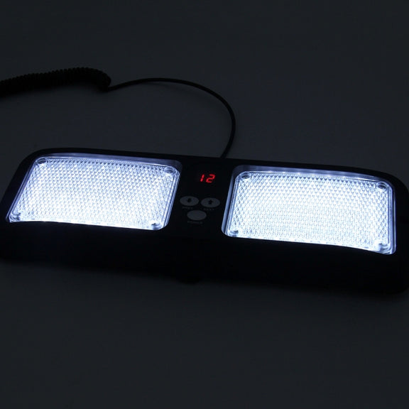 High qulaity DC 12V,9W LED Water-resistant Car Sunshade White Light Warning Lights Strobe Emergency Lights Flashing Light with 12 Kinds Flash Patterns