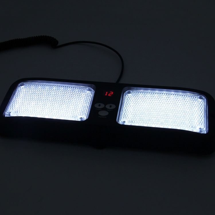 High qulaity DC 12V,9W LED Water-resistant Car Sunshade White Light Warning Lights Strobe Emergency Lights Flashing Light with 12 Kinds Flash Patterns