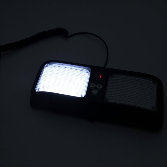 High qulaity DC 12V,9W LED Water-resistant Car Sunshade White Light Warning Lights Strobe Emergency Lights Flashing Light with 12 Kinds Flash Patterns