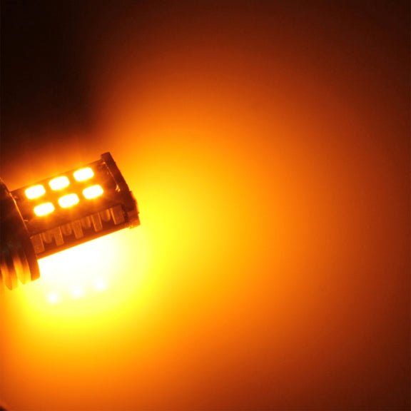 2 PCS 1157/BAY15D 3W 15 SMD-3528-LEDs Car Turn Light, DC 12V(Yellow Light)
