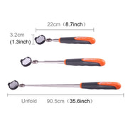 Retractable Vehicle Car Chassis Telescoping Inspection Mirror with 1 PCS 3mm LED Light, Mirror Diameter: 32mm, Max Expanding Length: 905mm