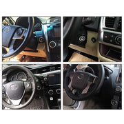 Smart Car Switch Car Engine Start Stop Switch Car Push Start Switch, with RFID Alarm System, Blue Light