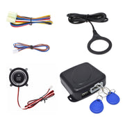 Smart Car Switch Car Engine Start Stop Switch Car Push Start Switch, with RFID Alarm System, Blue Light