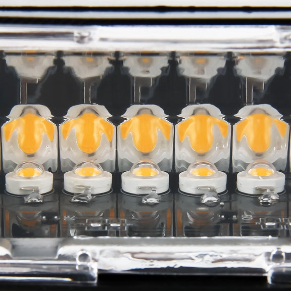 DC 12V 4.2W 16LEDs Crystal Lamp Beads Car Windshield Warning Lamp 18 Flash Patterns(Adjustable)