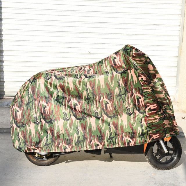 190T Polyester Taffeta All Season Water-resistant Sun Motorcycle Mountain Bike Cover Dust & Anti-UV Outdoor Camouflage Bicycle Protector, Size: S