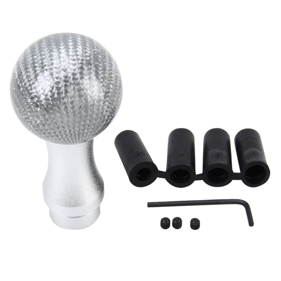 Universal Car Gear Shift Knob Modified Car Gear Shift Knob Auto Transmission Shift Lever Knob Carbon Lead Gear Knobs  with Three Rubber Covers