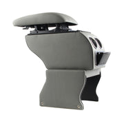 Car ABS Leather Wrapped Armrest Box with Fast Charge USB Holes and Cables for Tiguan(Grey)